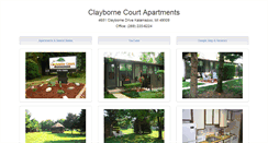 Desktop Screenshot of claybornecourtapts.com