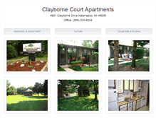 Tablet Screenshot of claybornecourtapts.com